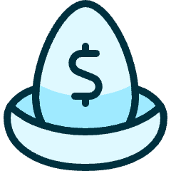Saving Money Egg Icon from Ultimate Duotone Set