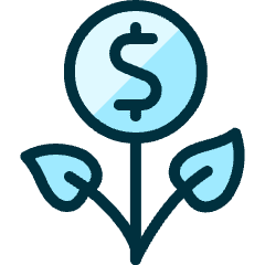 Saving Money Flower Icon from Ultimate Duotone Set