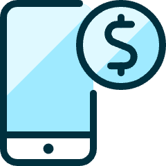 Smartphone Pay Dollar 1 Icon from Ultimate Duotone Set