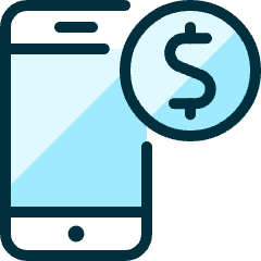 Smartphone Pay Dollar 2 Icon from Ultimate Duotone Set