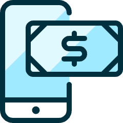 Smartphone Pay Dollar Icon from Ultimate Duotone Set