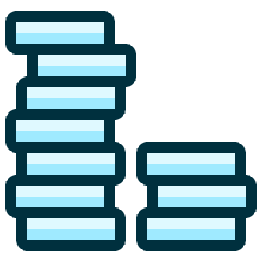 Accounting Coins Stack 1 Icon from Ultimate Duotone Set