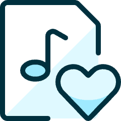 Audio File Heart Icon from Ultimate Duotone Set