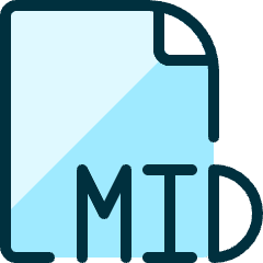 Audio File Mid 1 Icon from Ultimate Duotone Set