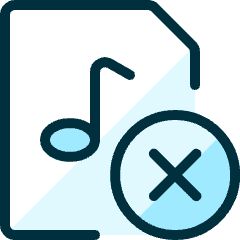 Audio File Remove Icon from Ultimate Duotone Set