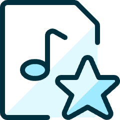 Audio File Star Icon from Ultimate Duotone Set