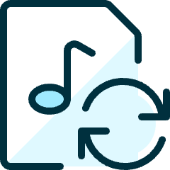 Audio File Sync Icon from Ultimate Duotone Set