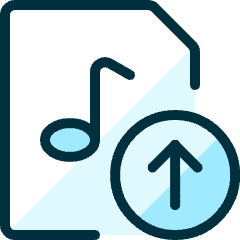 Audio File Upload Icon from Ultimate Duotone Set