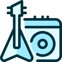 Modern Music Bass Guitar Icon from Ultimate Duotone Set