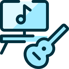 Modern Music Guitar Icon from Ultimate Duotone Set