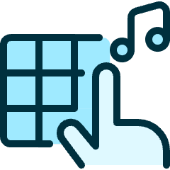 Modern Music Mix Touch Icon from Ultimate Duotone Set