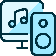 Modern Music Monitor Speaker Icon from Ultimate Duotone Set
