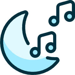 Music Genre Moon Icon from Ultimate Duotone Set
