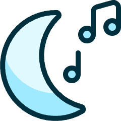 Music Genre Moon Night Icon from Ultimate Duotone Set