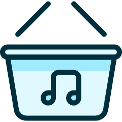 Music Basket Buy Icon from Ultimate Duotone Set