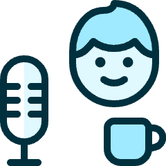 Microphone Podcast Man Icon from Ultimate Duotone Set