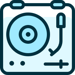 Vinyl Record Player 1 Icon from Ultimate Duotone Set