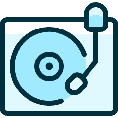Vinyl Record Player Icon from Ultimate Duotone Set