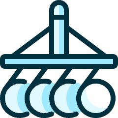 Agriculture Machine Disk Plow Icon from Ultimate Duotone Set