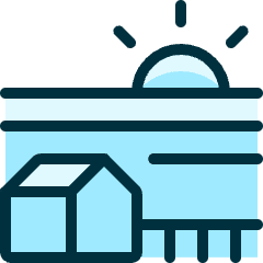 Farming Barn Sun Icon from Ultimate Duotone Set