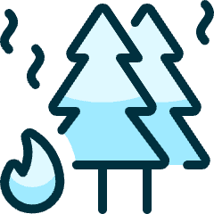 Trees Camp Fire Icon from Ultimate Duotone Set