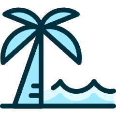 Beach Palm Water 1 Icon from Ultimate Duotone Set