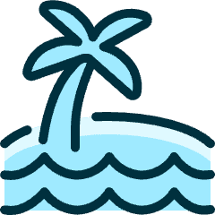Beach Palm Water Icon from Ultimate Duotone Set