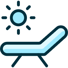 Beach Sunbed Icon from Ultimate Duotone Set
