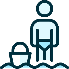Beach Swim Icon from Ultimate Duotone Set