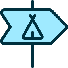 Camping Tent Map Icon from Ultimate Duotone Set