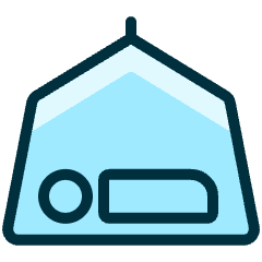 Camping Tent Sleep Icon from Ultimate Duotone Set