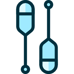 Canoe Paddles 1 Icon from Ultimate Duotone Set