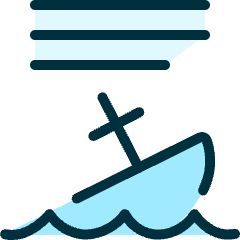 Diving Boat Icon from Ultimate Duotone Set