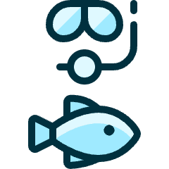 Diving Mask Fish Icon from Ultimate Duotone Set