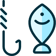 Fishing Hook Fish Icon from Ultimate Duotone Set