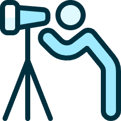 Landmarks Telescope Person Icon from Ultimate Duotone Set