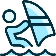 Nautic Sports Sailing Person Icon from Ultimate Duotone Set