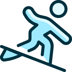 Nautic Sports Surfing Water Icon from Ultimate Duotone Set