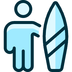 Nautic Sports Surfing Icon from Ultimate Duotone Set