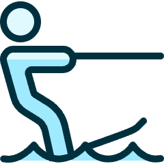 Nautic Sports Water Skiing Icon from Ultimate Duotone Set