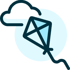 Outdoors Kite Flying Cloud Icon from Ultimate Duotone Set