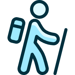 Trekking Person Icon from Ultimate Duotone Set