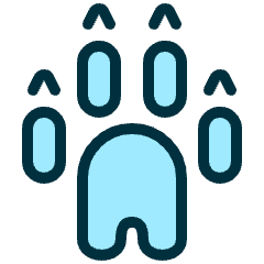 Animal Print Paw 2 Icon from Ultimate Duotone Set