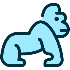 Gorilla 2 Icon from Ultimate Duotone Set