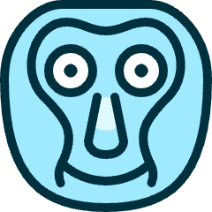 Monkey 1 Icon from Ultimate Duotone Set