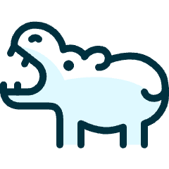 Hippo Body Icon from Ultimate Duotone Set