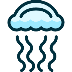 Jellyfish Icon from Ultimate Duotone Set