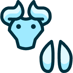 Livestock Bull Footstep Icon from Ultimate Duotone Set
