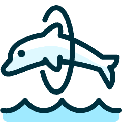 Marine Mammal Dolphin Jump Icon from Ultimate Duotone Set