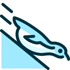Marine Mammal Penguin Slide Icon from Ultimate Duotone Set